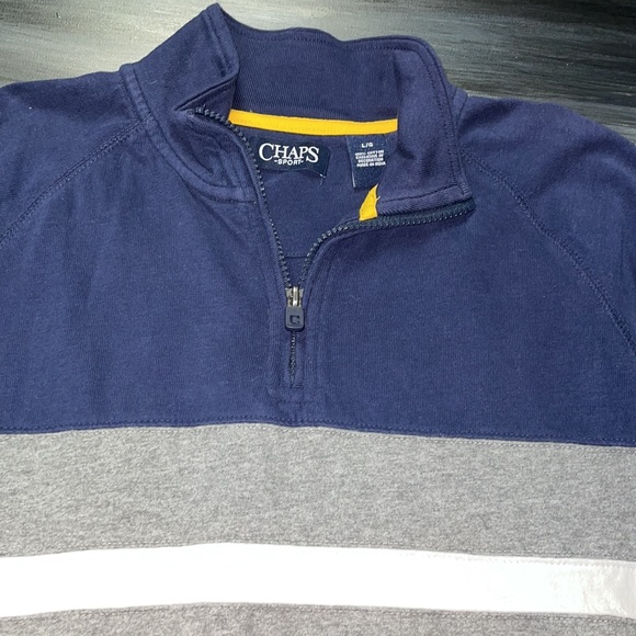 Chaps Men's Large long sleeved  1/4 zip pullover - Picture 8 of 9